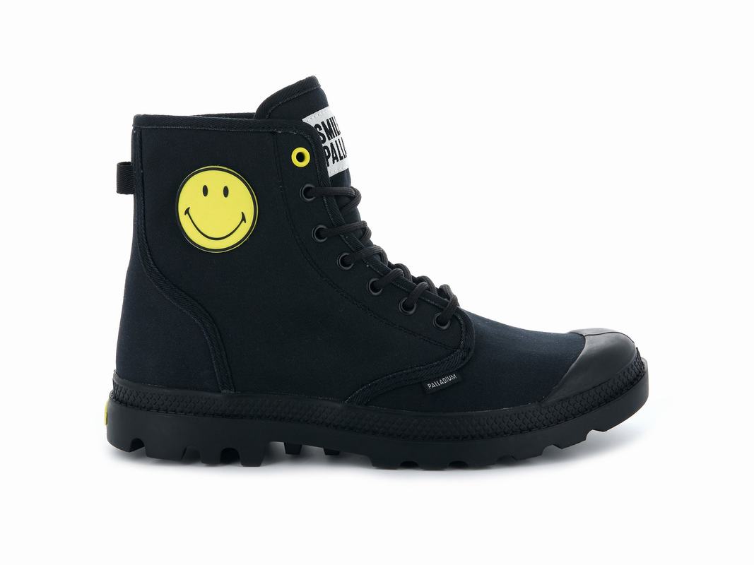 Palladium Pampa Smiley Fest Bag Men's Boots Dark Grey (HBAQ06835)